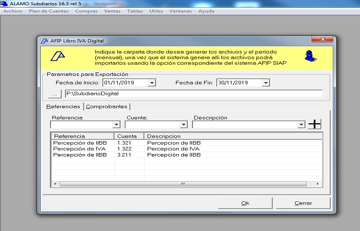 Exportaci�n a Citi y Subidario Digital